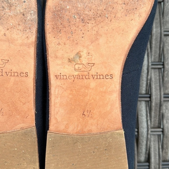 Vineyard vines Navy Blue Canvas Ballet Flats - Picture 9 of 16
